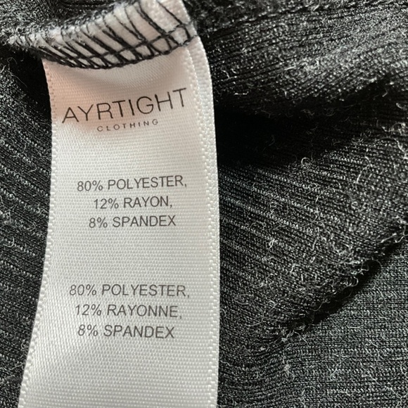 AYRTIGHT Stretch Poly / Rayon / Spandex Knit Long Sleeve Grey Tunic / Dress XS - Picture 7 of 9